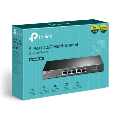 TP-Link TL-SG105-M2 5-Port 2.5-Gigabit Unmanaged Desktop Switch