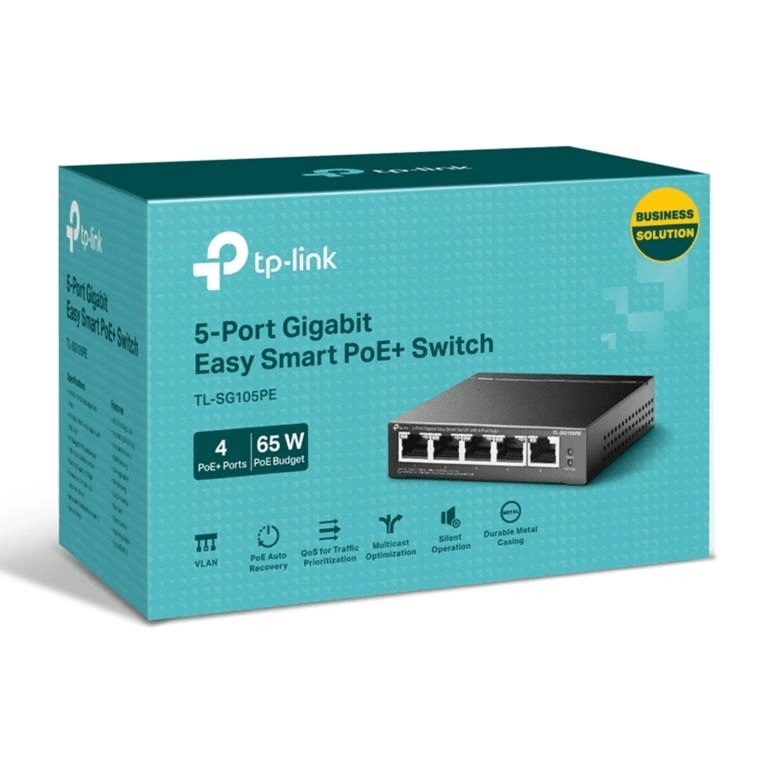 TP-Link TL-SG105PE 5-port GbE Easy Smart Managed Switch with 4-port PoE+