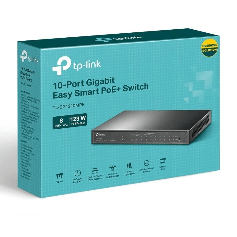 TP-Link 10-port Gigabit Easy Smart Switch with 8-port PoE+ TL-SG1210MPE