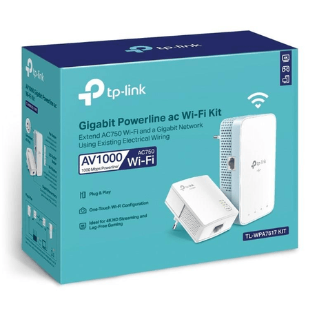 TP-Link AV1000 Gigabit Powerline AC Wireless Range Extender 2-pack Network Kit TL-WPA7517 KIT