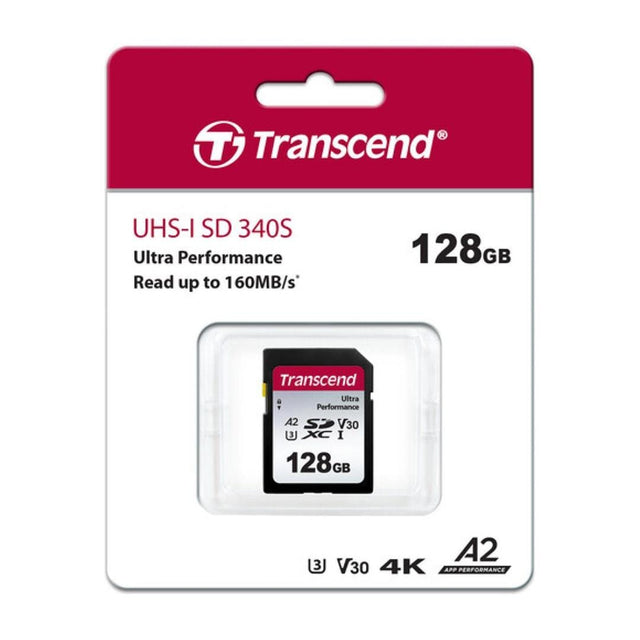 Transcend 340S 128GB UHS-I A2 SDXC Memory Card TS128GSDC340S