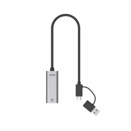 Unitek U1313C Hybrid Type-C to Gigabit Ethernet Adapter Grey