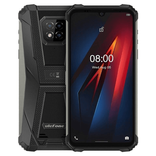 UleFone Armor 8 4G Rugged 6.1-inch Smartphone - MediaTek Helio P60 64GB ROM 4GB RAM Android 10 Black