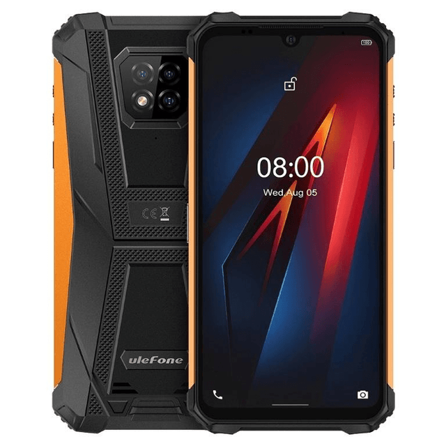 UleFone Armor 8 4G Rugged 6.1-inch Smartphone - MediaTek Helio P60 64GB ROM 4GB RAM Android 10 Orange