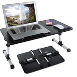 UniQue Adjustable Notebook Desk Stand with Cooling Fan UNIDESK01BLK