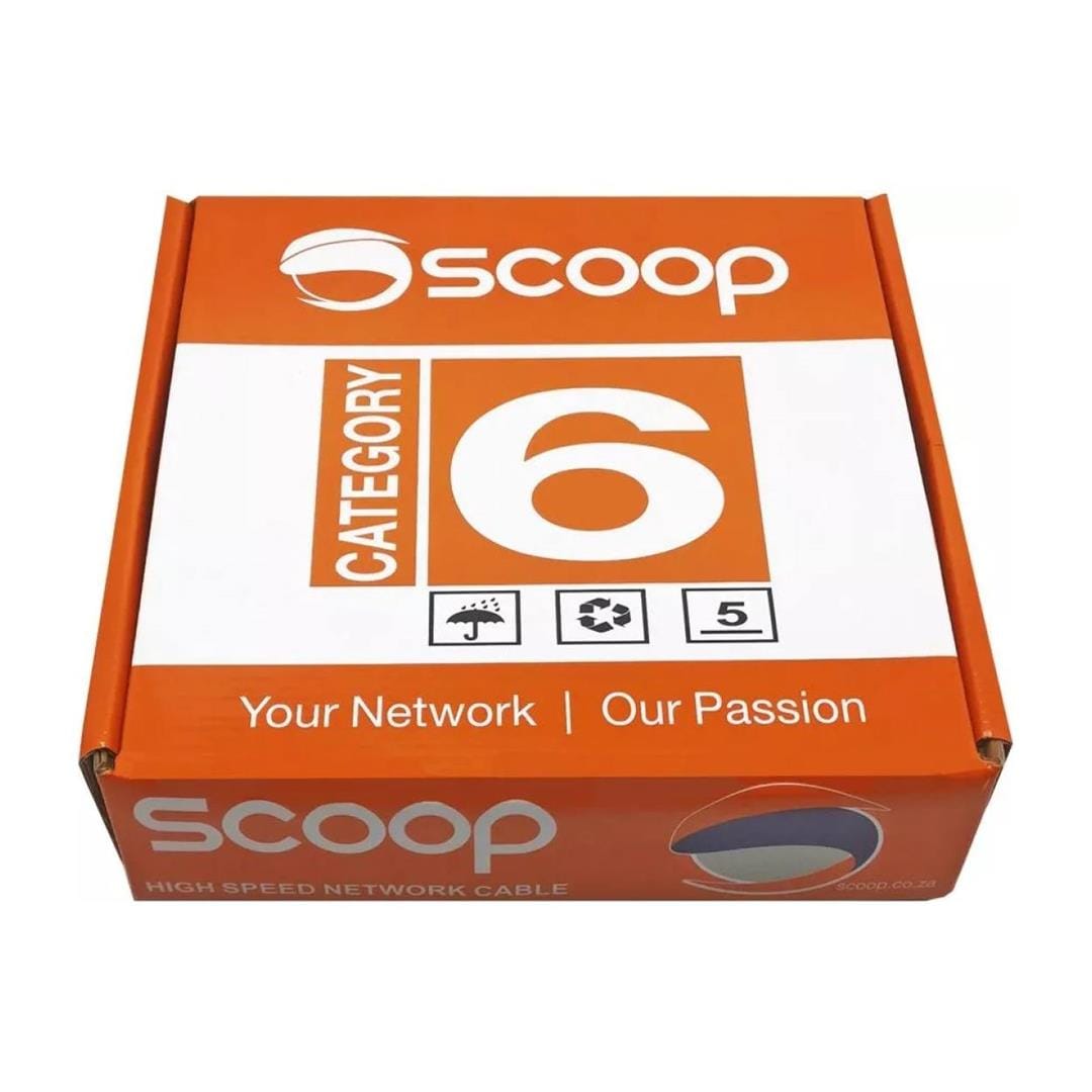 Scoop CAT6 CCA UTP Box Cable 100m Grey UTP-6100C