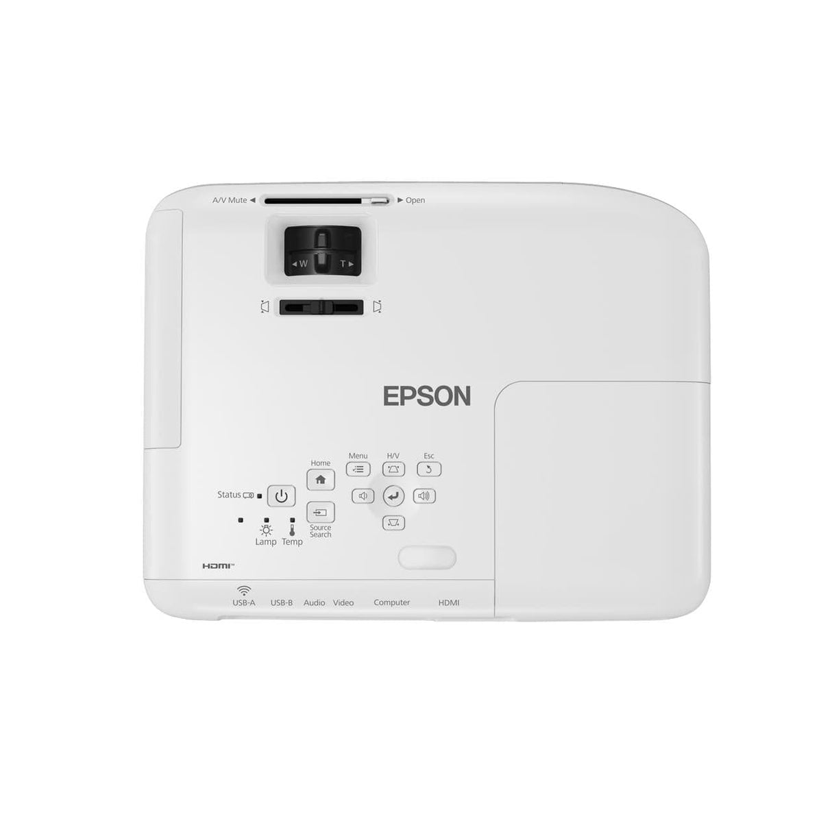 Epson EB-W06 Data Projector WXGA 3700 ANSI Lumens Standard Throw 3LCD 1280x800 Projector White V11H973040