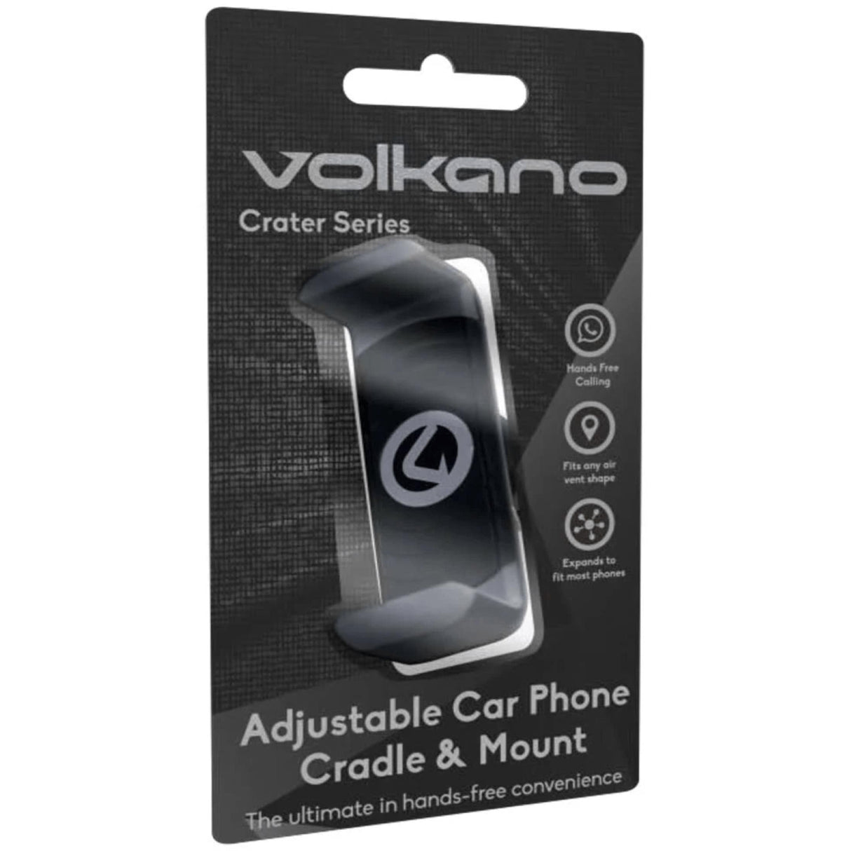 Volkano Crater Series Adjustable Car Phone Cradle VB-301-BK