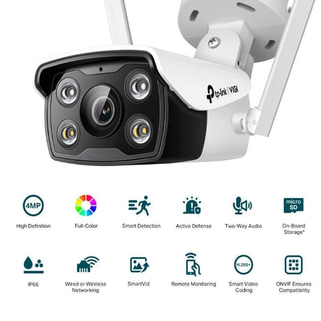 TP-Link VIGI C340-W 4MP 4mm Outdoor Full-Colour Wi-Fi Bullet Network Camera