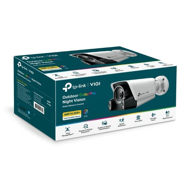 TP-Link VIGI C340S(4mm) 4MP Outdoor ColourPro Night Vision Bullet Network Camera
