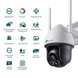 TP-Link VIGI C540-W 4MP 4mm Outdoor Full-Colour Wi-Fi Pan Tilt Network Camera