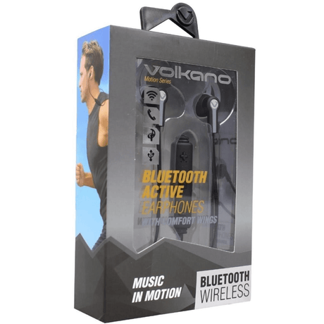 Volkano Motion Bluetooth Earphones Black Grey VK-1005-BKGR