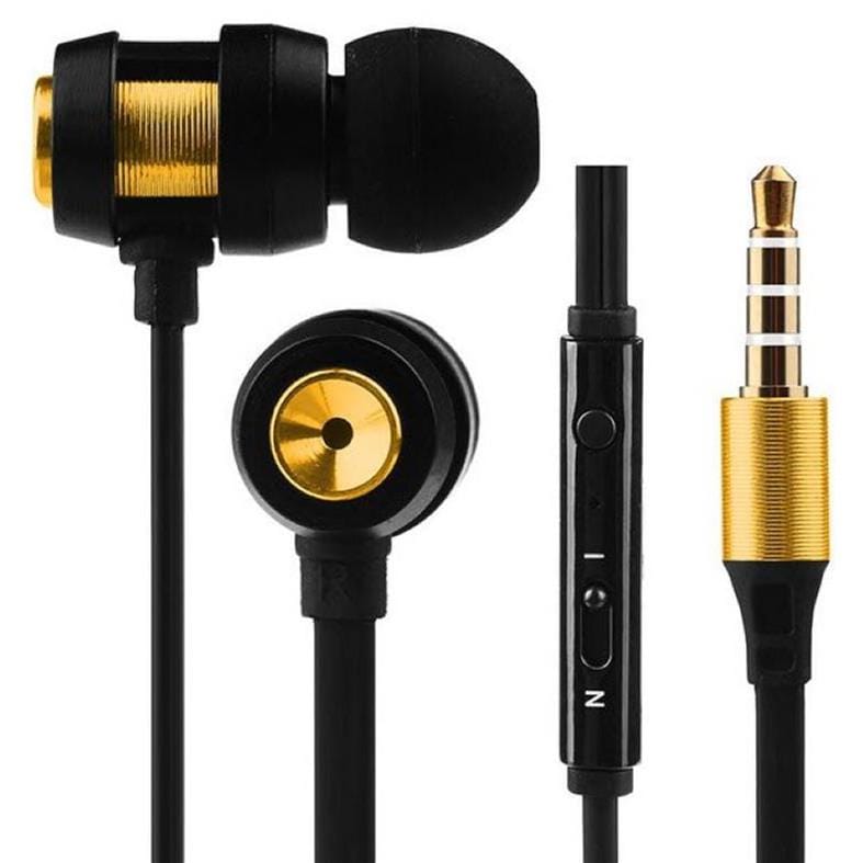 Volkano Alloy Series Metal Earphones Gold VK-1007-GD