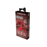 Volkano Alloy Series Earphones with Mic Solid Red VK-1007-SRD