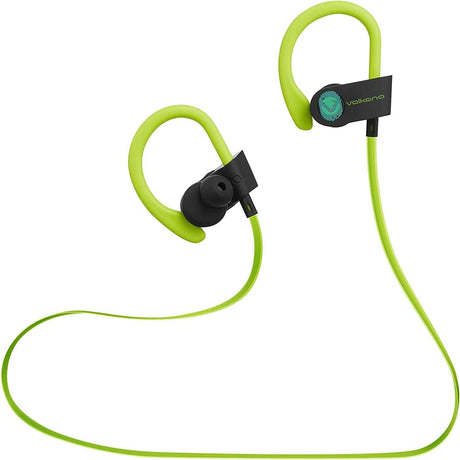 Volkano Race Series Bluetooth Sport Earhook Earphones Black and Green VK-1008-BKGN