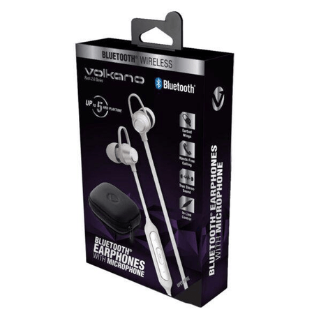 Volkano Rush 2.0 Series Bluetooth Earphones with Mic Silver VK-1106-SL