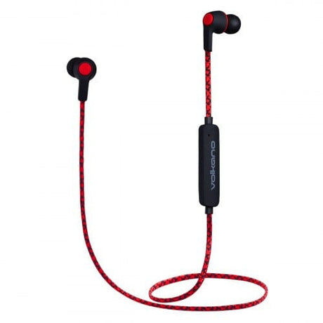 Volkano Moda Series Nylon Bluetooth Braided Earphones Red VK-1107-RD