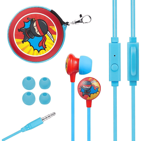 Volkano Kiddies Series Earphones with Keychain - Ninja VK-1150-NJ-CF