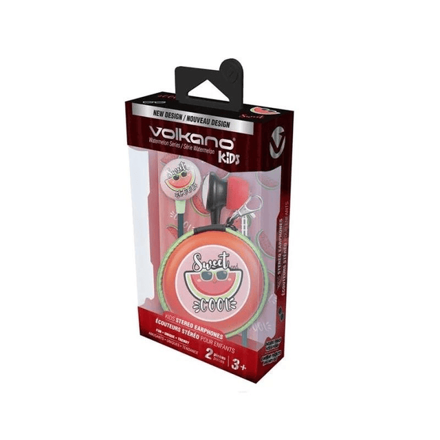 Volkano Kiddies Series Earphones with Keychain - Watermelon2 VK-1150-WM-US