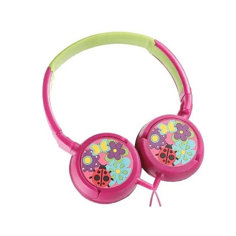 Volkano Kiddies 3.5mm Volume Limiting Kids Headphones - Miss Lovebug VK-2000-GML