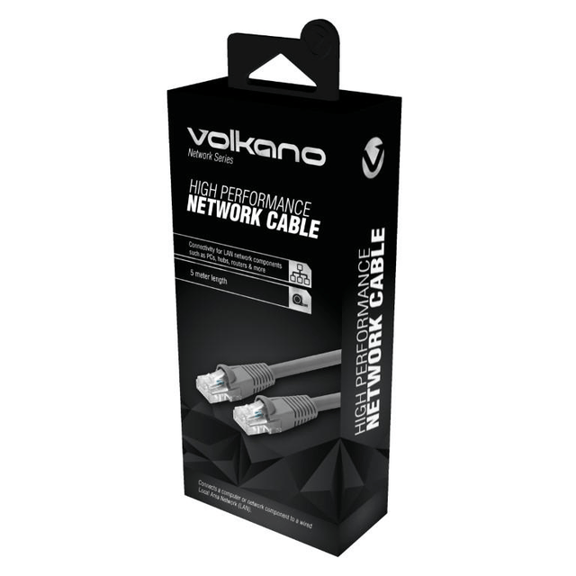 Volkano Network Series 5m CAT5 Network Cable Grey VK-20015-GR