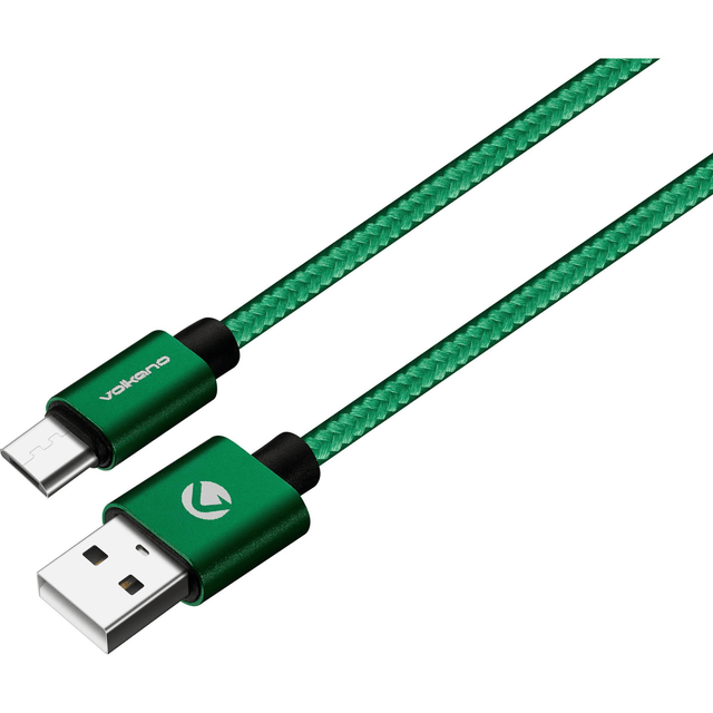 Volkano Fashion Series 1.8m Micro USB Charge and Data Cable Apple Green VK-20060-AGN