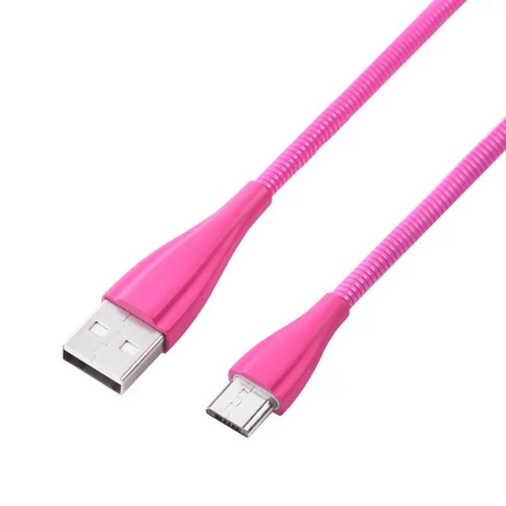 Volkano Fashion Series 1.8m Micro USB Charge and Data Cable Lumo Pink VK-20060-LPK