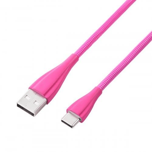 Volkano Fashion Series 1.8m USB Type-C Charge and Data Cable Lumo Pink VK-20061-LPK