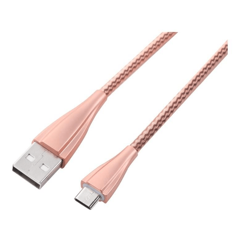 Volkano Fashion Series 1.8m USB Type-C Charge and Data Cable Rose Gold VK-20061-RG