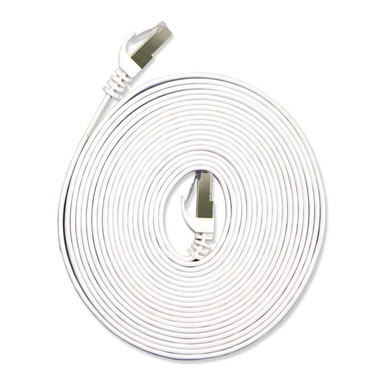 VolkanoX Giga Series 5m Cat 7 Ethernet Cable White with Gold Tips VK-20065-WT