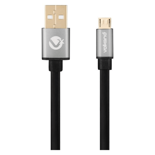 VolkanoX Couple Series 1m Micro USB Premium Twin Pack Charge and Data Cable Black VK-20068-BK