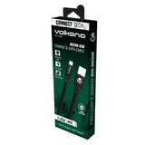 Volkano Slim Series 1.2m Micro USB Charge and Data Cable Black VK-20082-BK