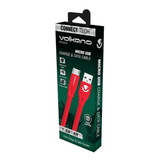 Volkano Slim Series 1.2m Micro USB Charge and Data Cable Red VK-20082-RD