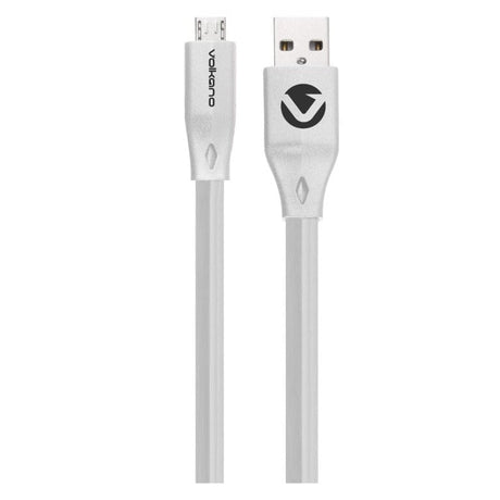 Volkano Slim Series 1.2m Micro USB Charge and Data Cable White VK-20082-WT