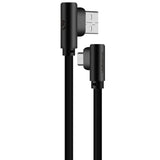 Volkano Slim Series 90-degree Micro USB Charge and Data Cable Black VK-20083-BK