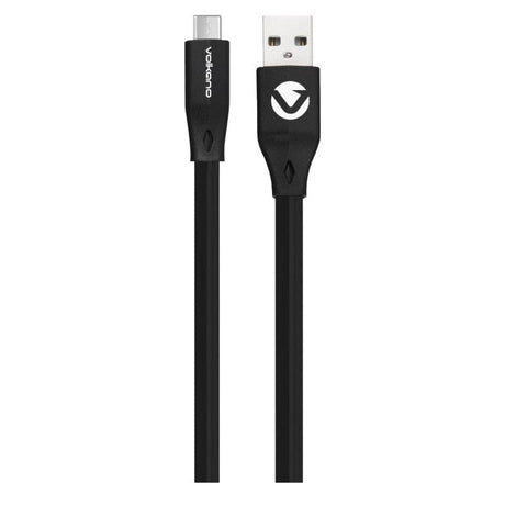 Volkano Slim Series 1.2m USB Type-C Charge and Data Cable Black VK-20085-BK