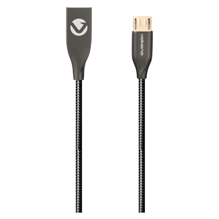 Volkano Iron Series Micro USB Charge and Data Cable Black VK-20092-BK