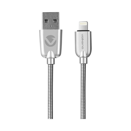 Volkano Iron Series Type-A to MFI Lightning Charge Cable 1.2m Silver VK-20094-SL-6