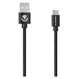 Volkano Braids Series Micro USB Nylon Braided Cable 1.2m Black VK-20102-BK