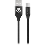 Volkano Weave Series Fabric Braided Type-C Cable 3m Black VK-20145-BK