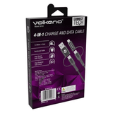 Volkano Weave Series 4-in-1 Charge and Data Cable VK-20170-BK