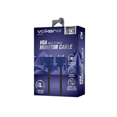 Volkano View Series VGA Cable 3m VK-20191-BK