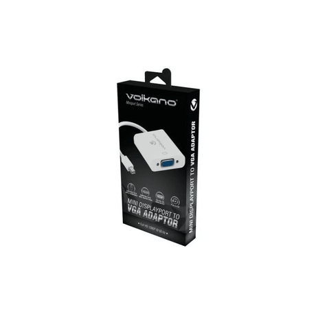 Volkano Miniport Series Mini DisplayPort to VGA Socket Adaptor White VK-20195-WT