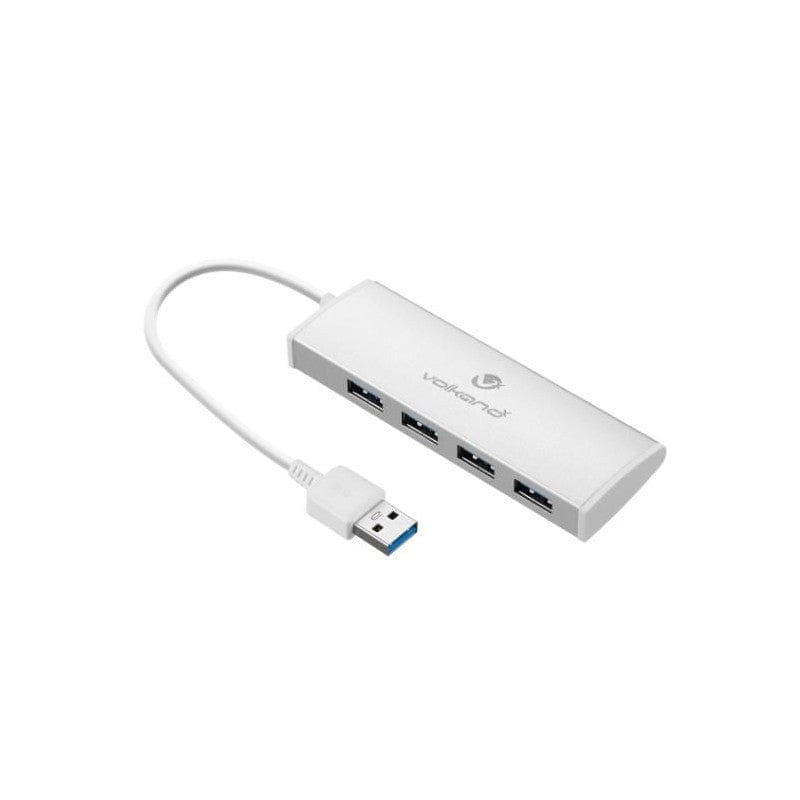 VolkanoX Media Series 4-port USB Hub with Power Adaptor VK-20208-SL