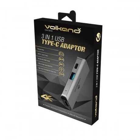 VolkanoX Core 3-in-1 Type-C Adaptor VK-20209-BK