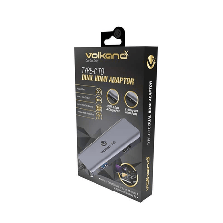 VolkanoX Core Duo Type-C to Dual HDMI Adapter VK-20216-CH