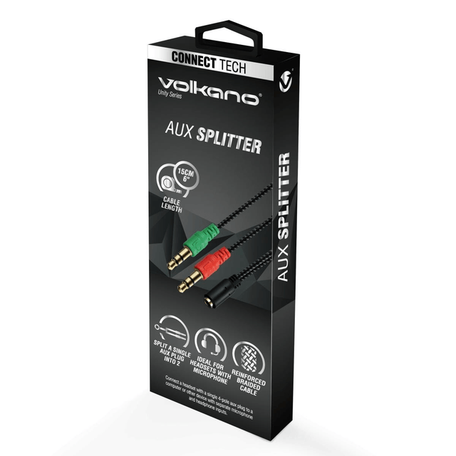 Volkano Unity Series AUX Splitter VK-20220-BK