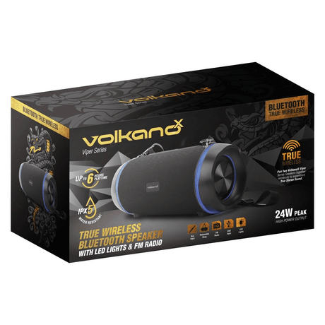 VolkanoX Viper Series Bluetooth Speaker Black VK-3411-BK