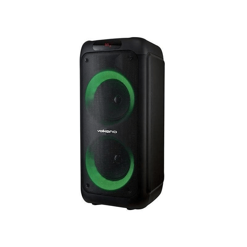 Volkano Helios Series Dual 8-inch Party Speaker with Microphone and Light Effects VK-3900-D8