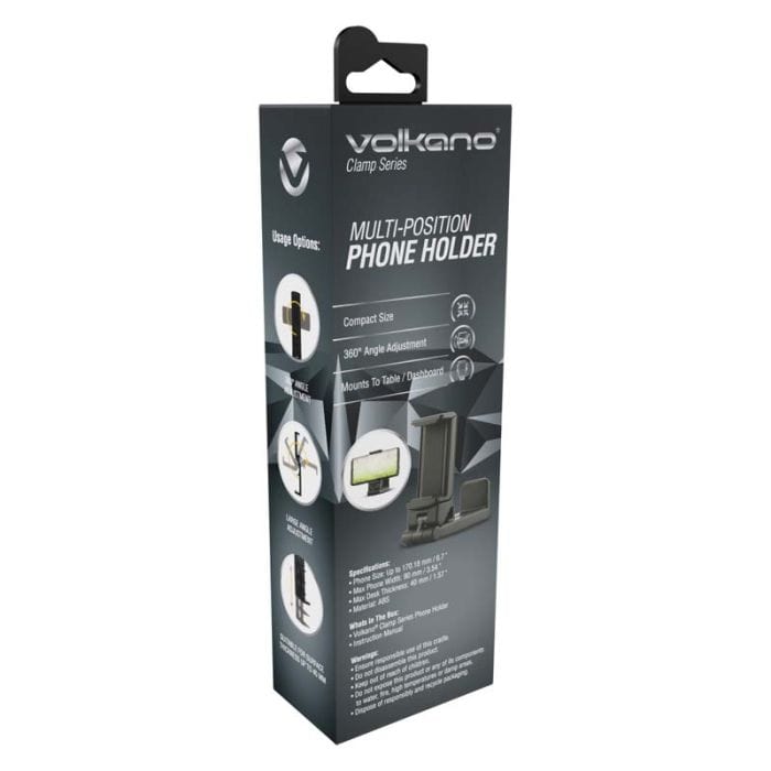 Volkano Clamp Series Phone Holder with Desk Clamp VK-5034-BK